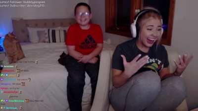 Little Brother wants sis to Take the L, live on Twitch.