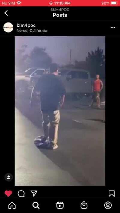 Cholos pull up on Trump supporters after they harassed peace BLM protesters a day before