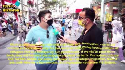 What do you think about the street interview about refugees in Turkey?