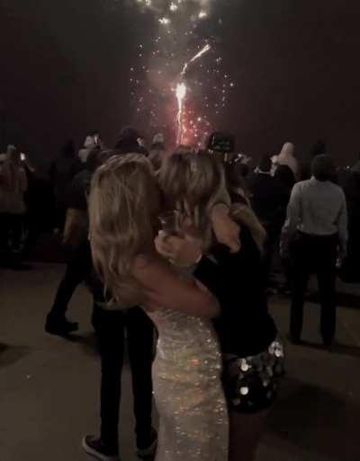 Natalie Alyn Lind and her mom getting frisky for New Years