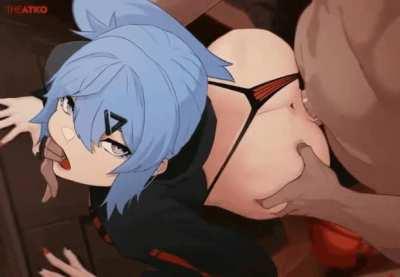 Saki got a creampie for Halloween.