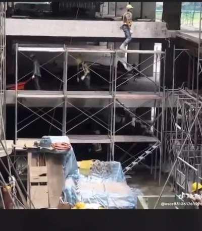 Construction worker should always put on some protection