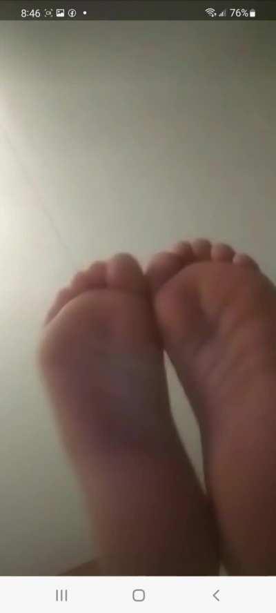Angry goddess finally showing her soles after I begged for weeks 