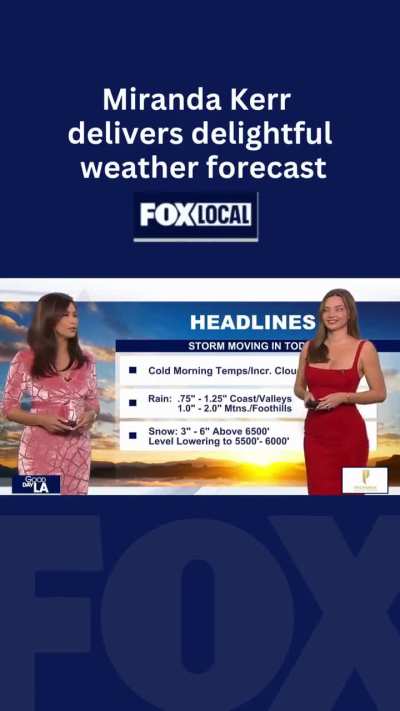 Miranda as a weather presenter, from her IG, November 2025