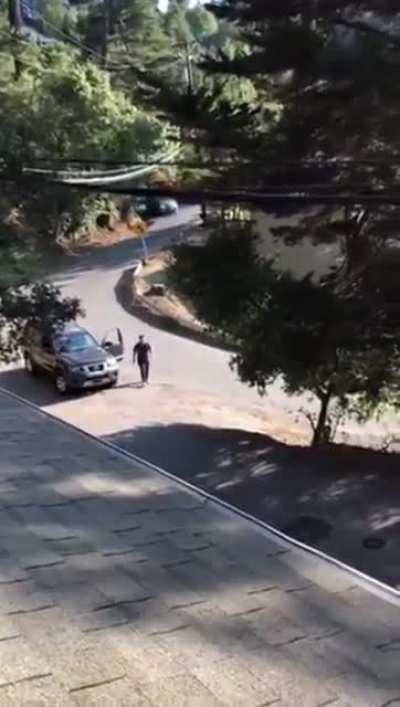 After being confronted for speeding in a residential area 19 y/o returns to make it worse.