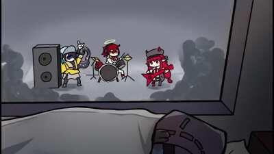 Dokutah trying to sleep (animation by @HarlequinWheels)