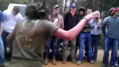 Mud Fight - Madison gets the best of Rebecca