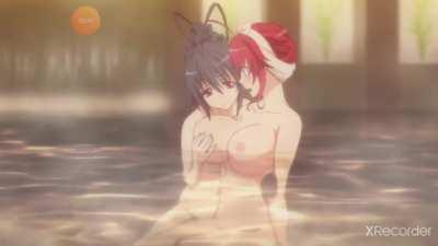 HS DxD Akeno fondles Rias