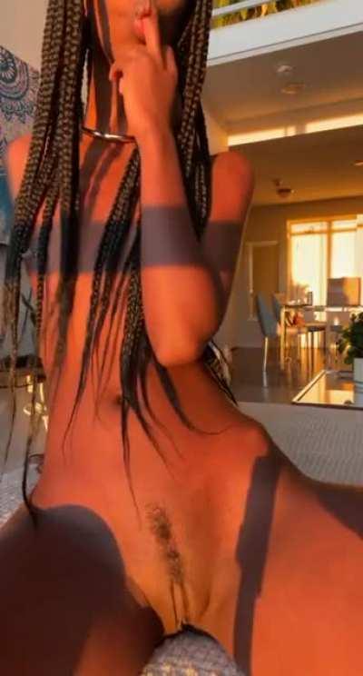 I want to wake up to the feeling of being fucked with one of your hands on my boobs and the other hand shoving your fingers in my mouth so that I don't even get to ask what's going on. Being put to good use during the early morning while I’m barely awake 