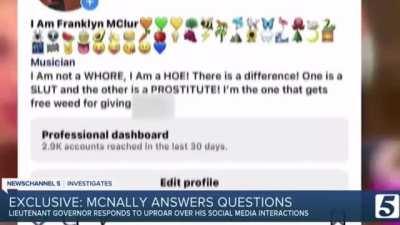 Anti-gay, drag ban supporting Tennessee Lt. Governor Randy McNally admits to liking sexual posts of young man in incredibly strange interview.