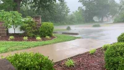 Mid Missouri summer rain storm