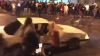 WCGW if we stand too close to a car doing donuts. NSFW