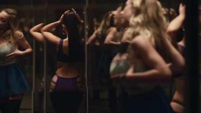 Sydney Sweeney admiring her own big tits in a mirror