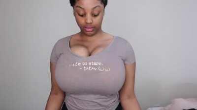 Nellie, testing her bra out