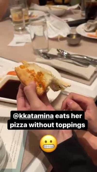 Just. Ask. For. BREAD! Stop wasting good pizza Miyoung! There are starving people in the world!