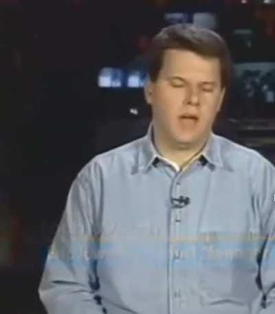 Man violently vomits on live t.v.