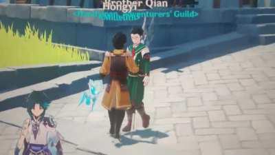 When both are trying to get past each other (and then he just ceased to exist)