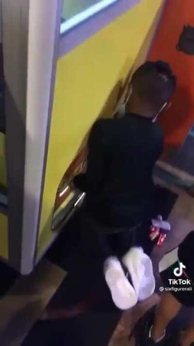 Kid got stuck in the ball machine