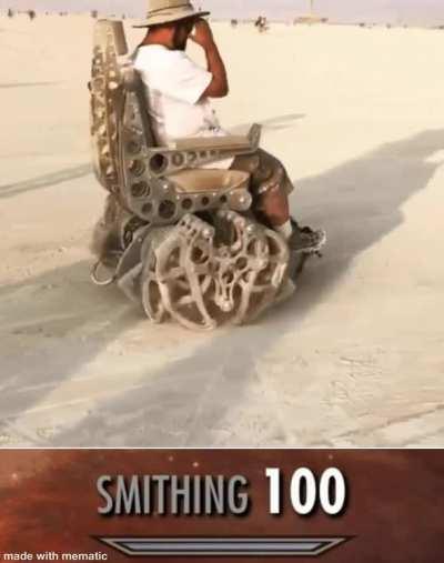 Bro got the Dwarven Smithing perk IRL