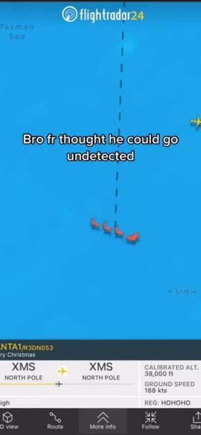 Santa thought he could be stealthy