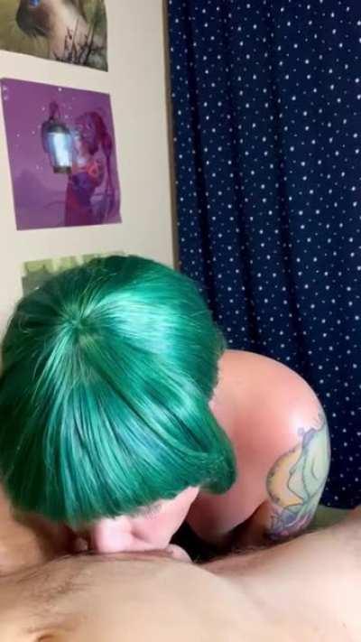 I love to see how long I can keep him down my throat🤤 Follow the links below to see more😘