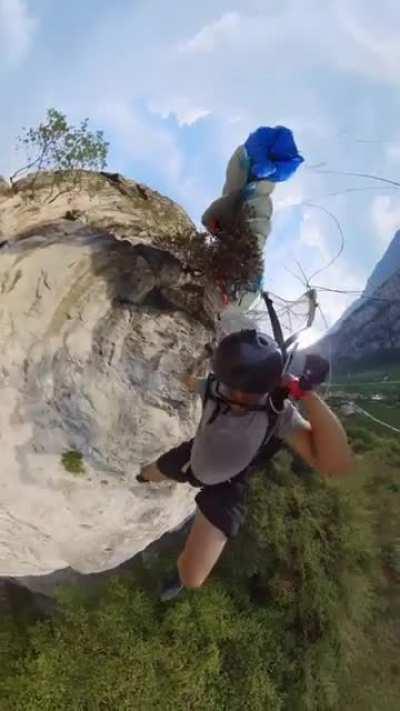 Parachuting gone wrong