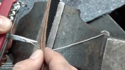 How to sew with a Swiss Army knife awl