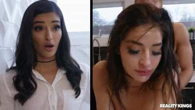 Emily Willis takes a load and keeps going.