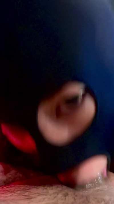 Filling my mouth with his sloppy cock [OC]