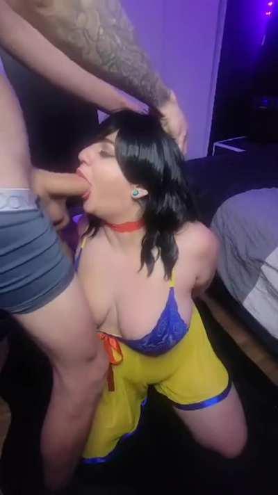 Snow White begging for his cock