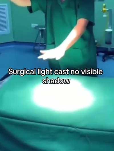 Surgical light cast no visible shadow.