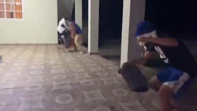 Fuck you, white shirt guy