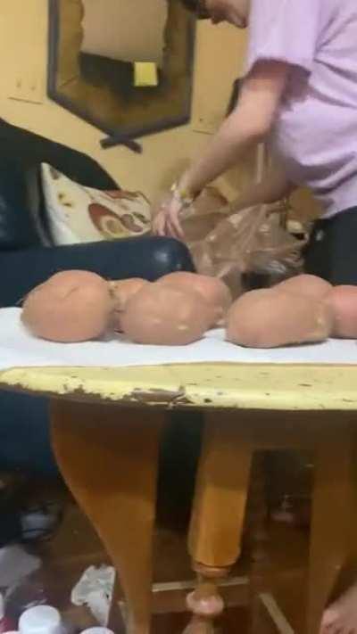 I got high and doordashed 13 sweet potatoes to my house with my friend a couple days ago