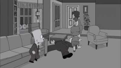 The Simpsons made a tribute to the same shows Wandavision did back in 2009 (Season 20, Episode 11)