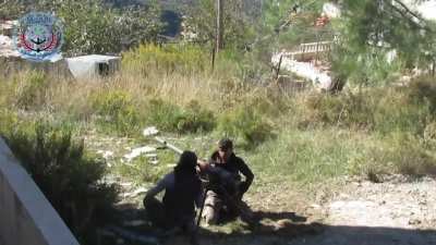 [Nov 2015] 1st Coastal Division (FSA) Scores Multiple SPG-9 Hits on SAA Positions - Jabal Doreen, Latakia