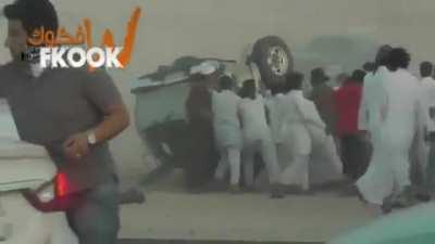 SUV rollover results in passenger ejection