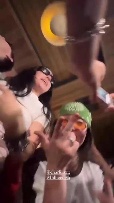 More footage of Billie at Charli XCX’s birthday