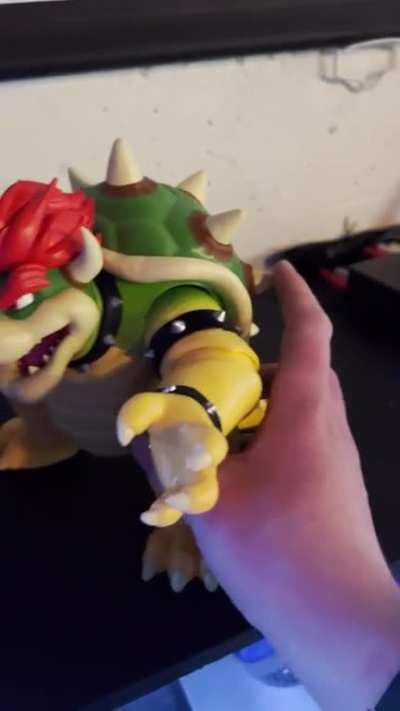 Fire breathing effect on the new Super mario bros the movie 7” bowser