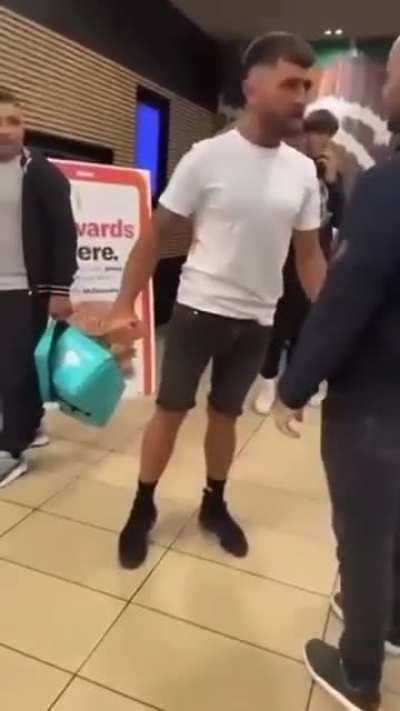 Clean knockout on shit talking Geordie