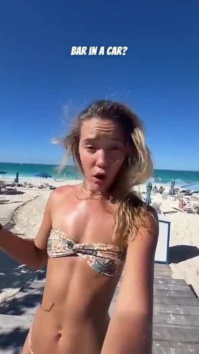 “Bar in a car?” Turks and Caicos - Olivia Ponton - Snapchat - October 20, 2025