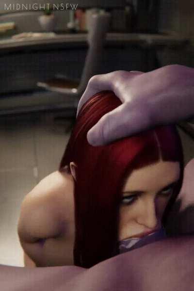 Black Widow deepthroating (Midnightnsfw)