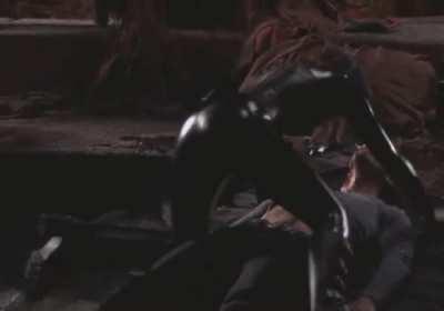 Kate Beckinsale in tight-ass leather from behind (gif)