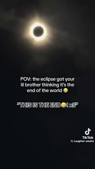 Bro thought the world was ending