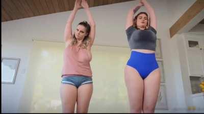 Abigaiil Morris & Codi Vore Workout w/ Cartoon Sound Effects