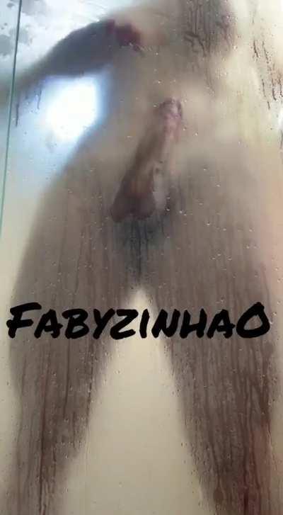 Big hard cock in the shower. Fabyzinha (gif)