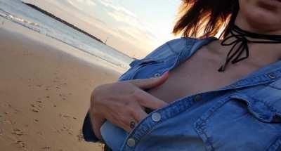 A daily walk with my son, ending in the dunes.