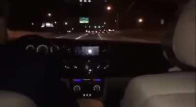 Donald Trump driving with his son Baron while listening to Taylor Swift 