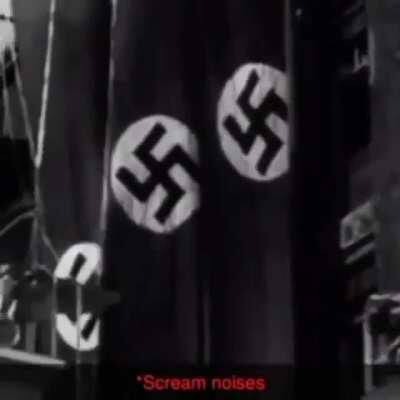 It's a happy song about auscwitz so yeah.. Watch with caution