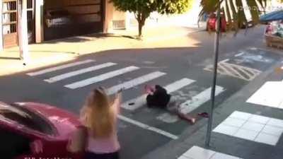 Armed robber gets instant karma