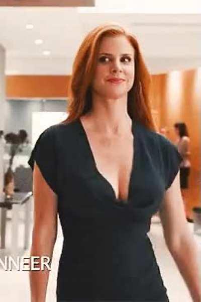 Your assistant Sarah Rafferty walking in to your office after to called her in for your daily afternoon fuck
